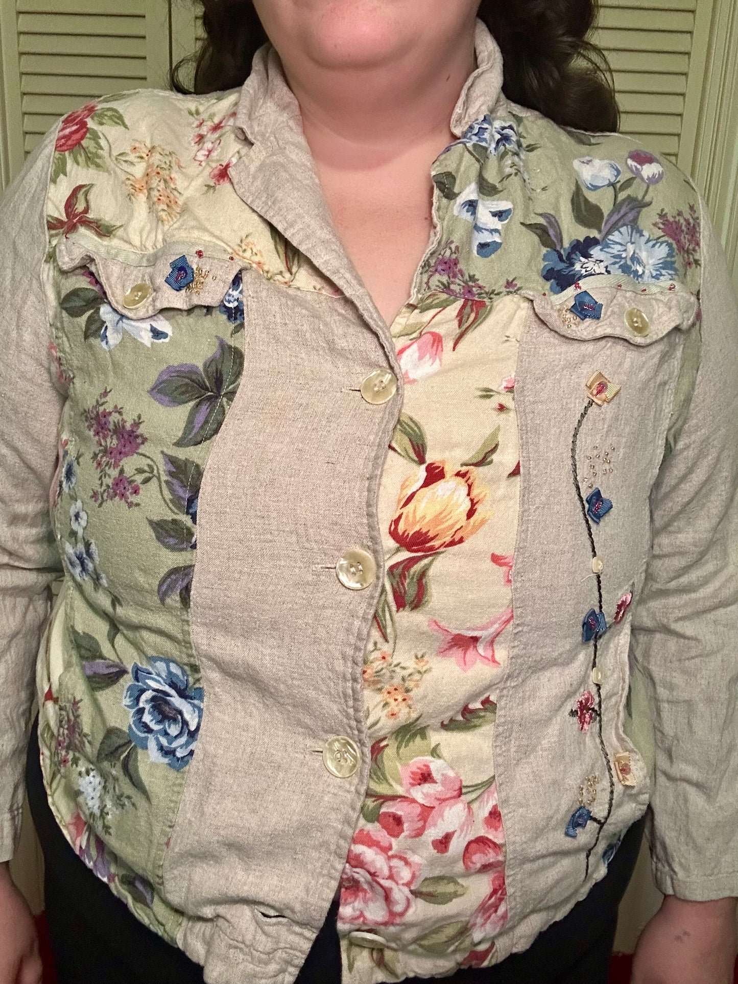 Patchwork Floral Button Up (16/18)