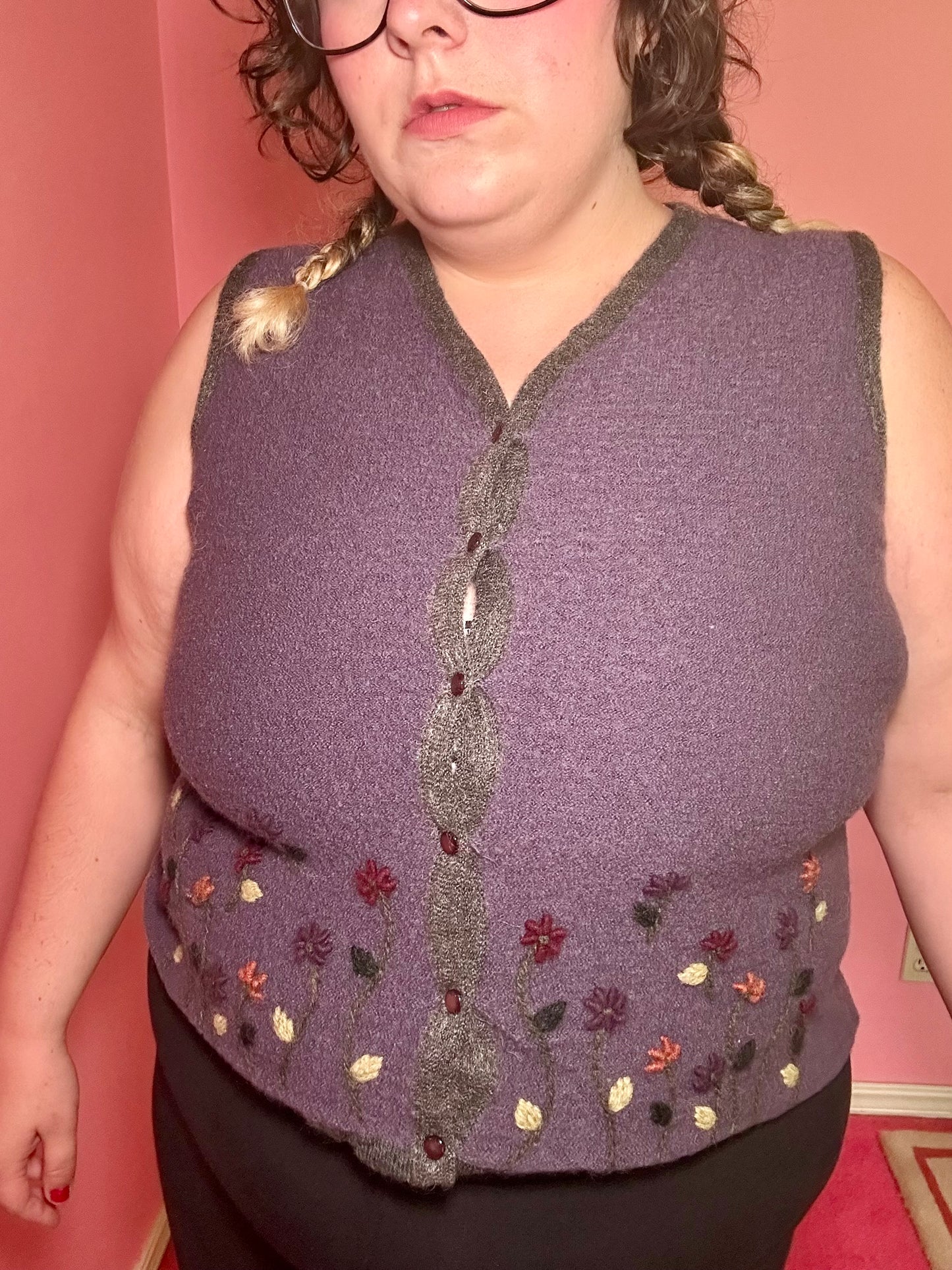 Purple Wool Vest (X-Large)