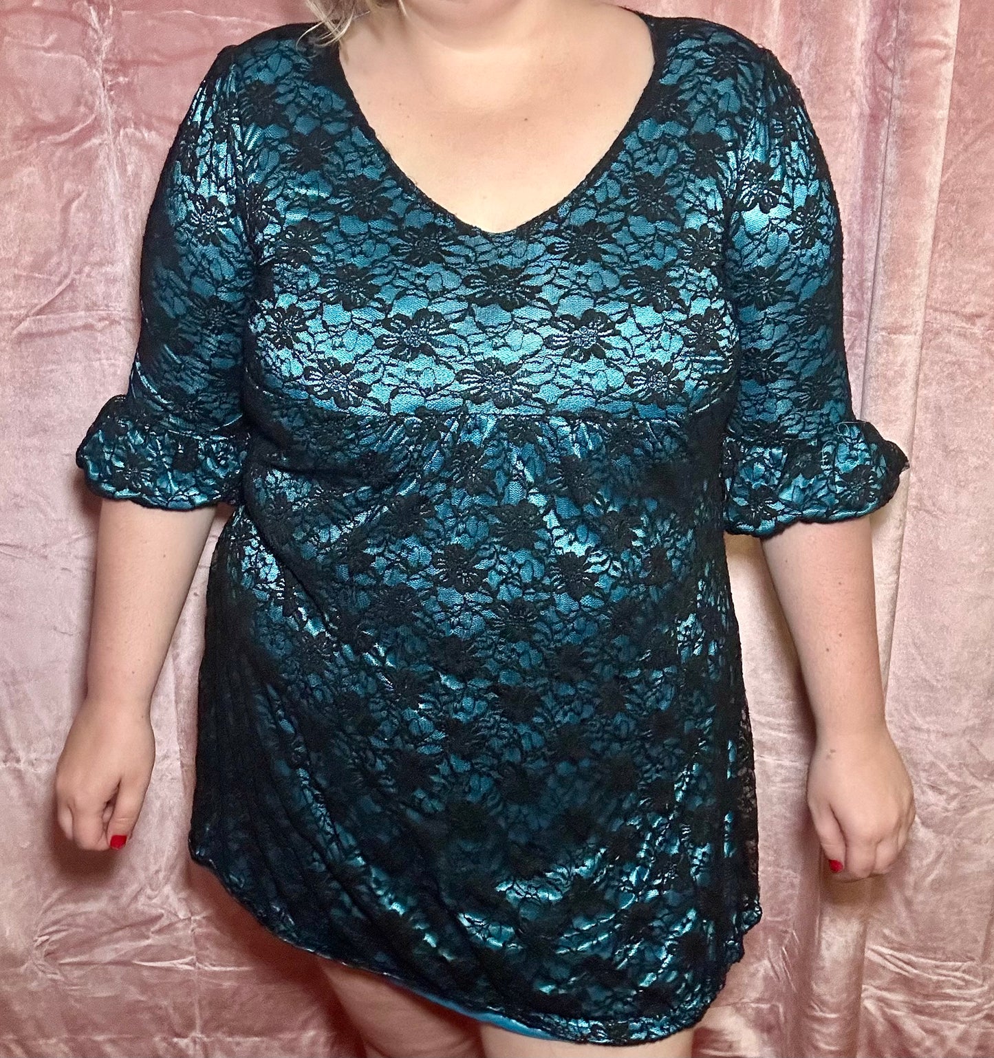 Blue Lace Dress (XL)