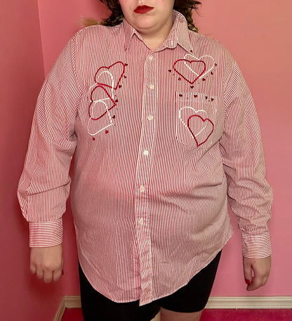 Red Heart Button Up (XL)