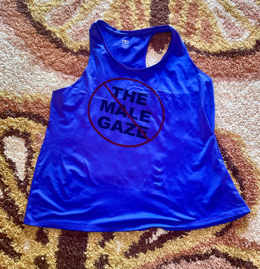 Blue No Male Gaze Tank (XL)