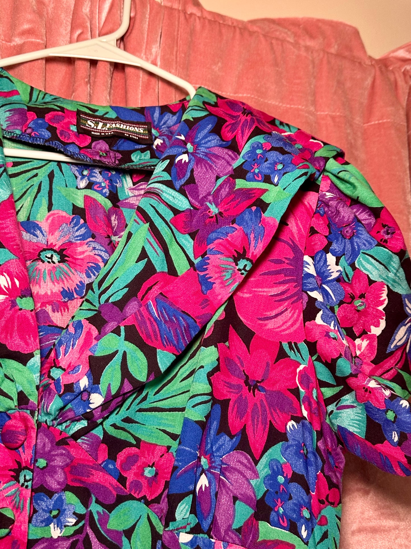 80s Floral Tea Dress (14)
