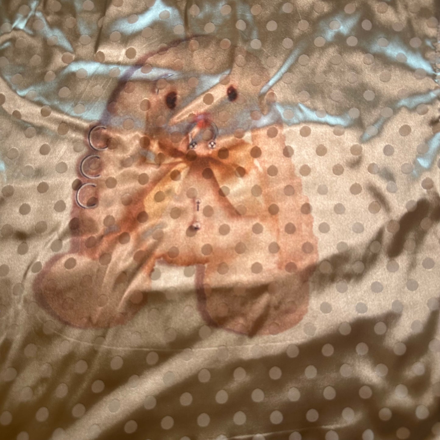 Polka Dot Pierced Bunny Blouse (L)