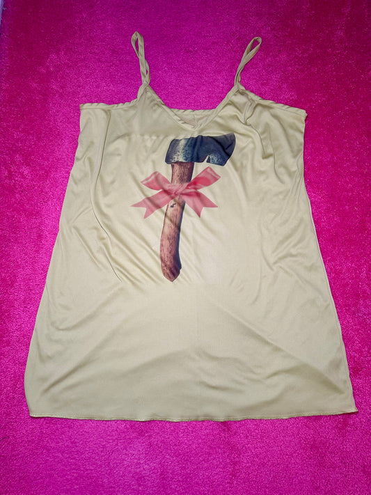 Hatchet Green Slip Dress (3X)