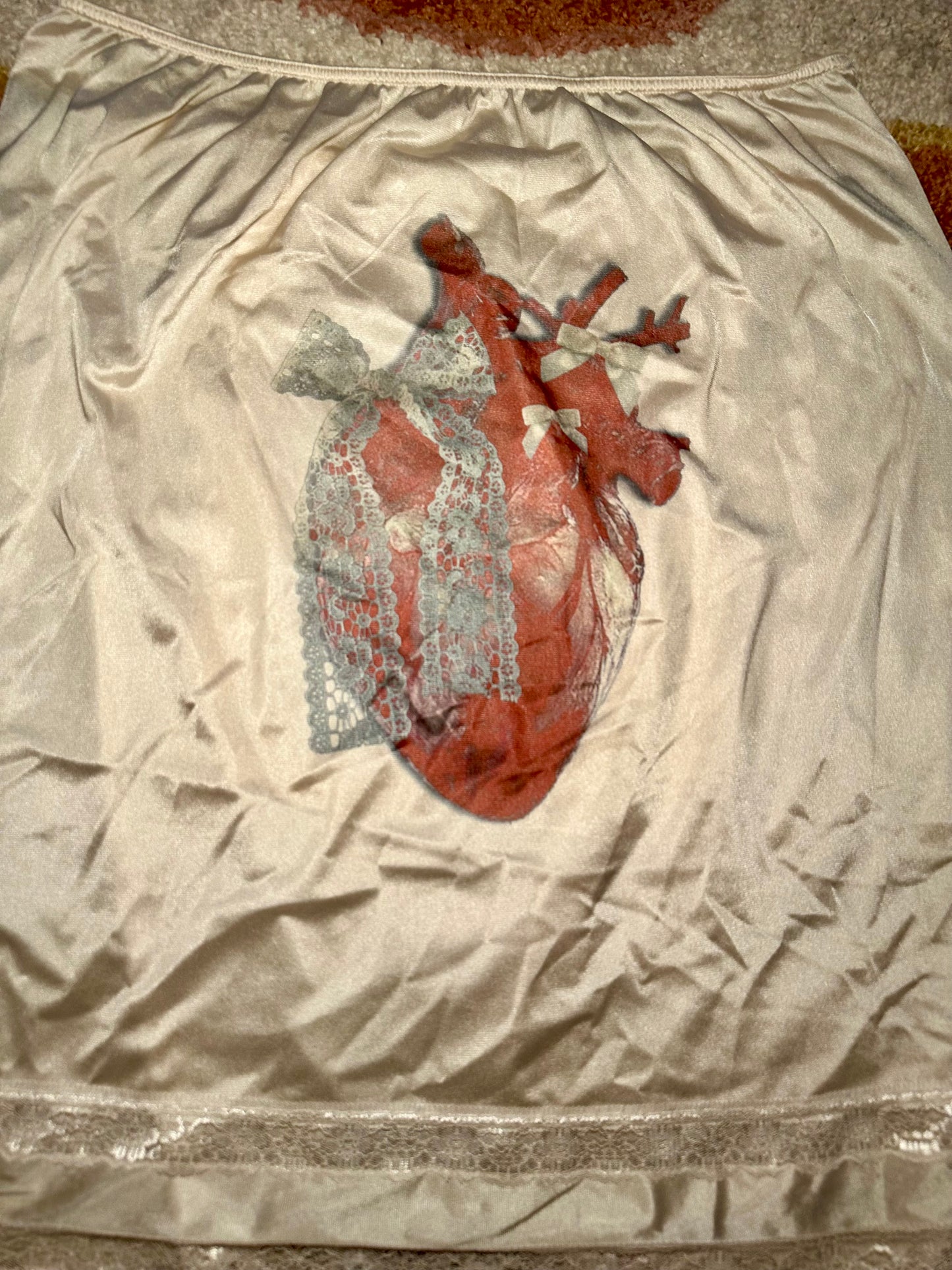 Bow Heart Slip Skirt (4X)