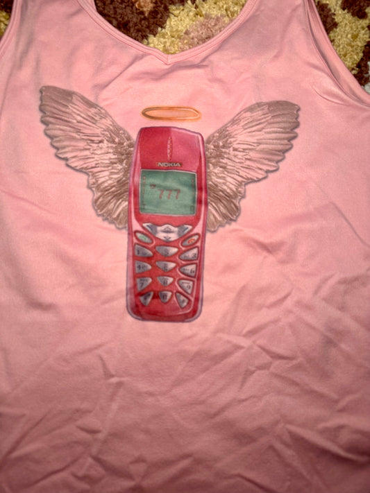 Pink Phone Angel Top (L)