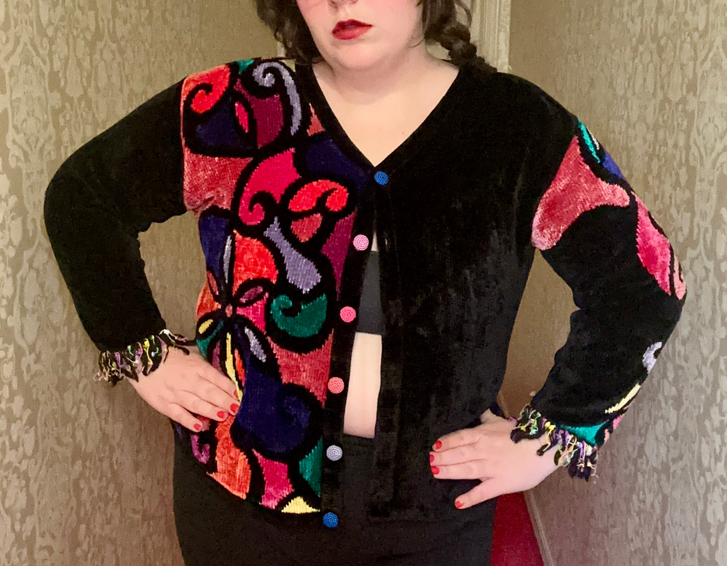 Stain Glass Sweater Cardigan (XL)