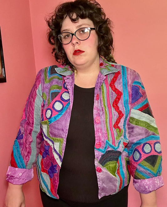 Funky Whimsical Purple Jacket (XL)
