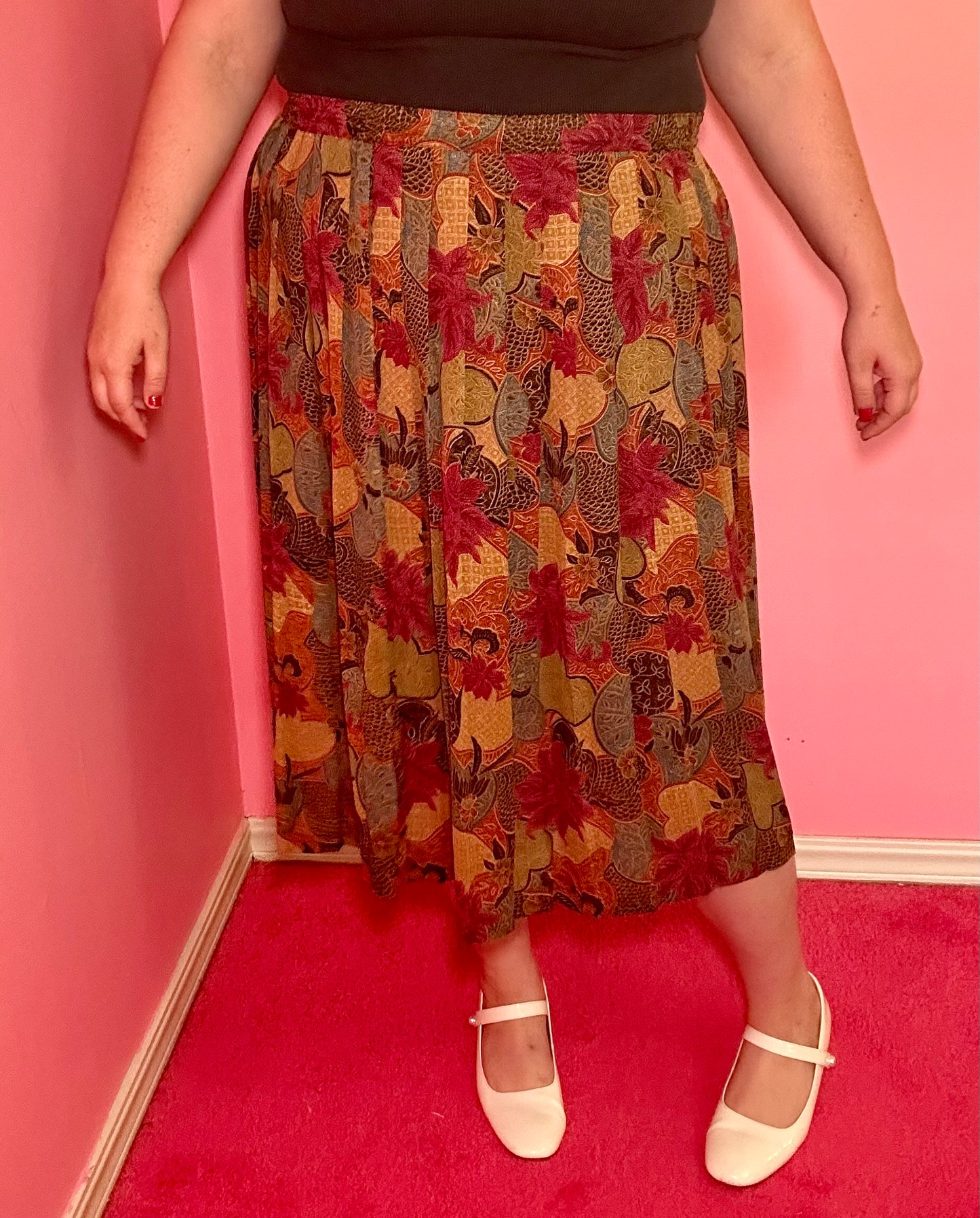 Earth tone Pleated Skirt (14)
