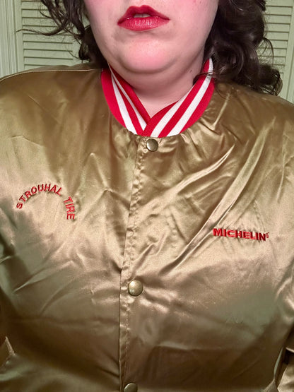 Gold and Red Bomber Jacket (L)