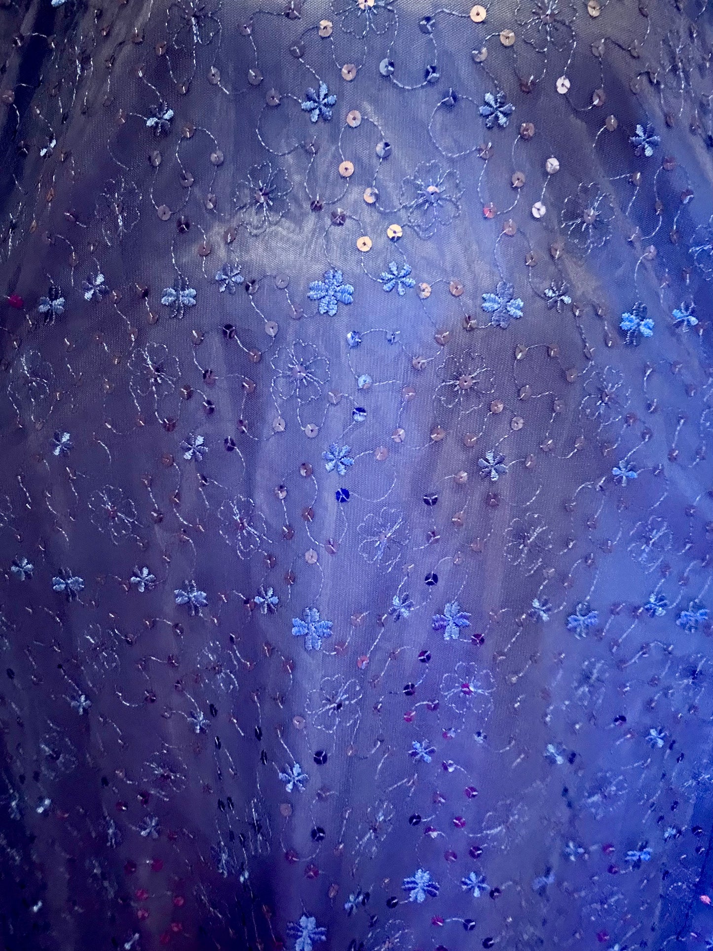 Blue Sparkly Maxi Skirt (3X)