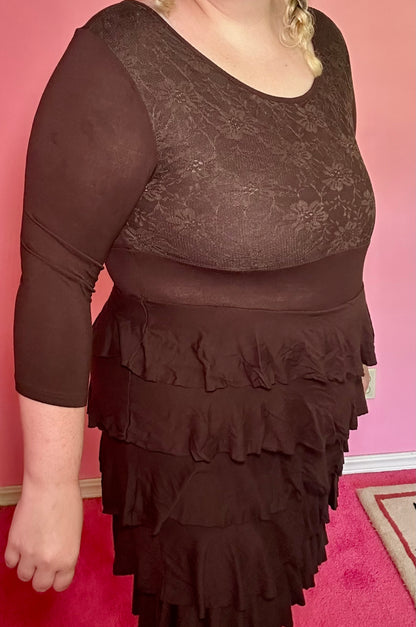 Brown Ruffle Dress (XL)