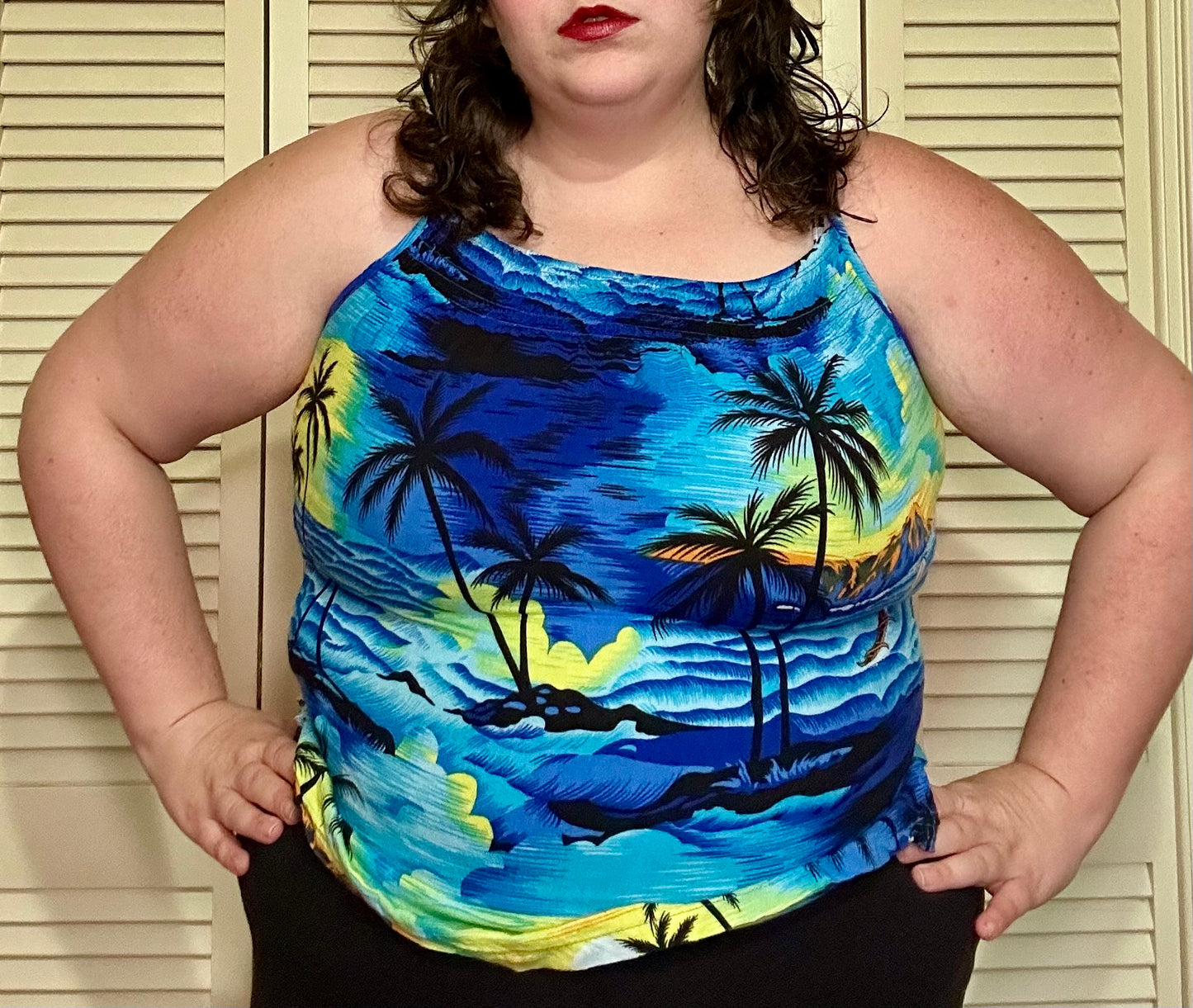 Palm Tree Sunset Tank Top (XL)