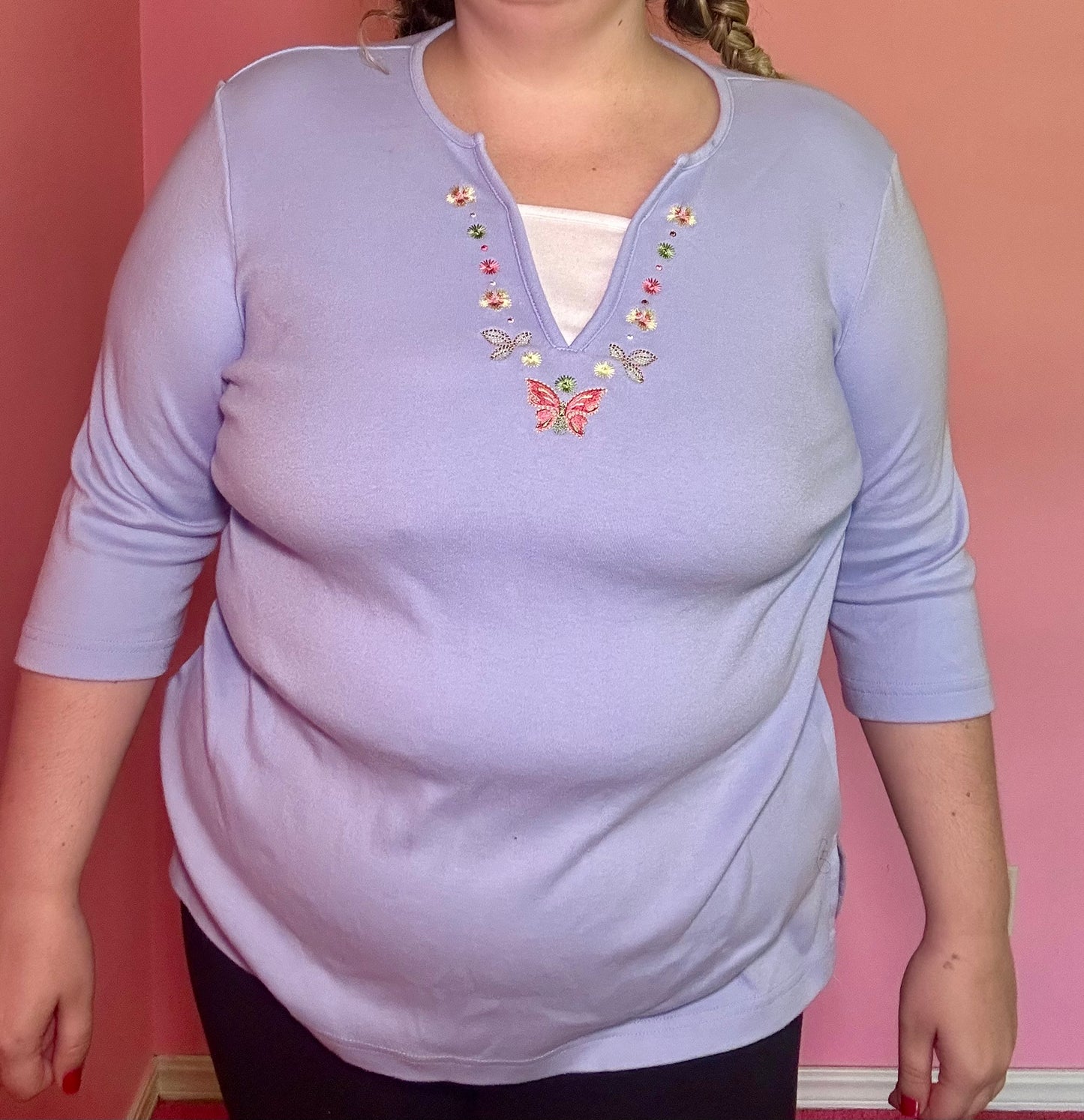 Purple Butterfly Top (L)