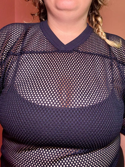 Mesh Navy Sports Jersey (XL)
