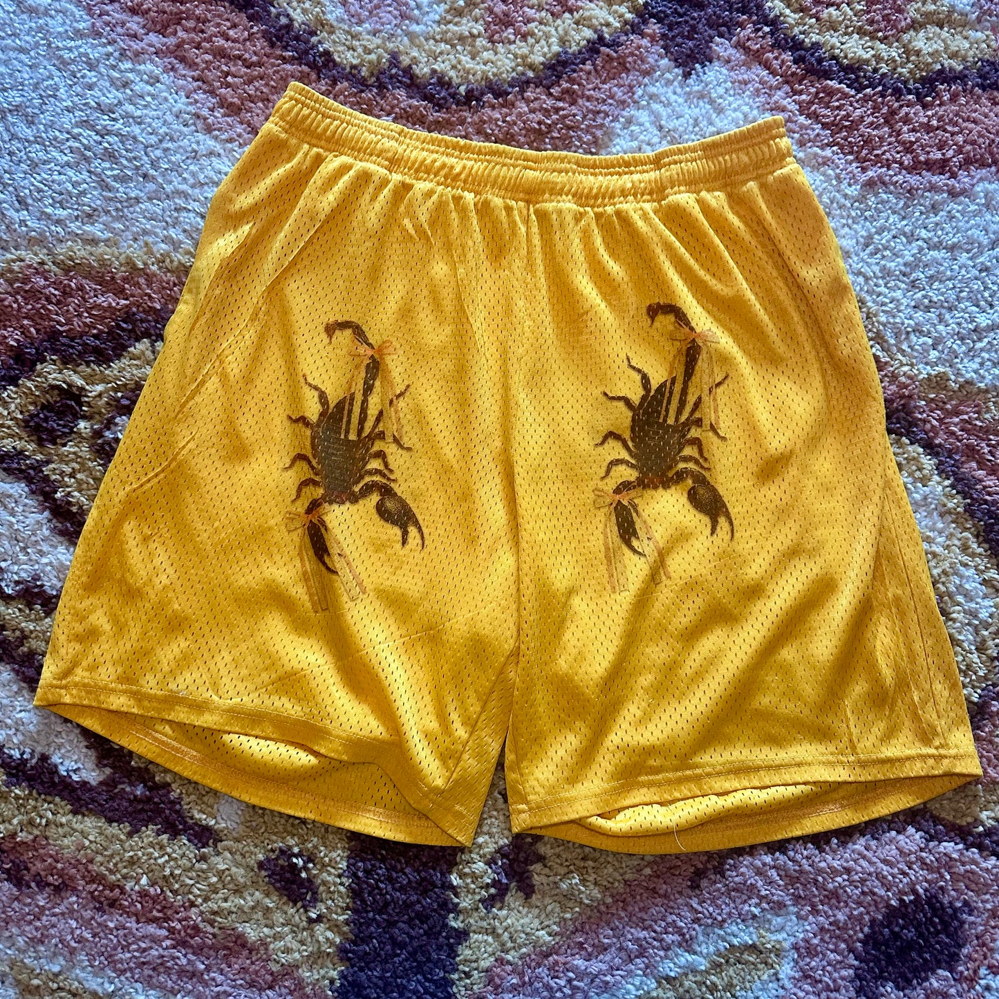 Yellow Scorpion Basketball Shorts (XL)
