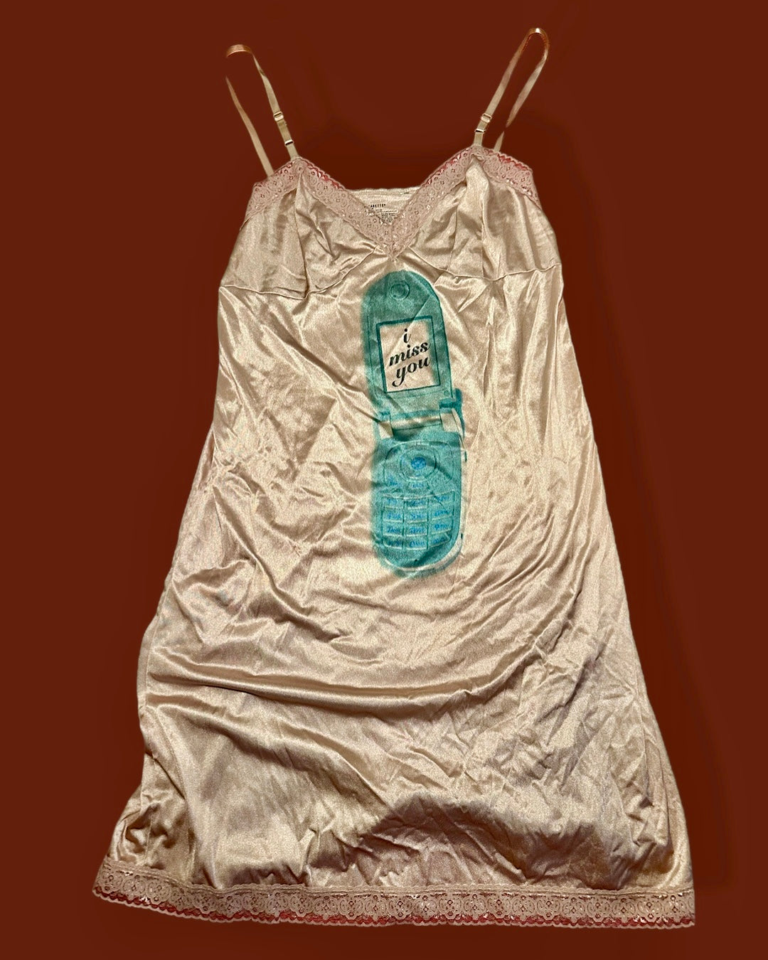 I Miss You Phone Slip Dress (XL)