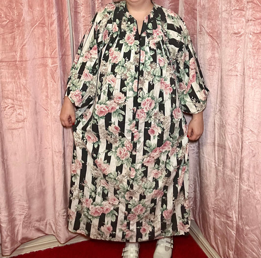 Striped Floral House Dress (3X)