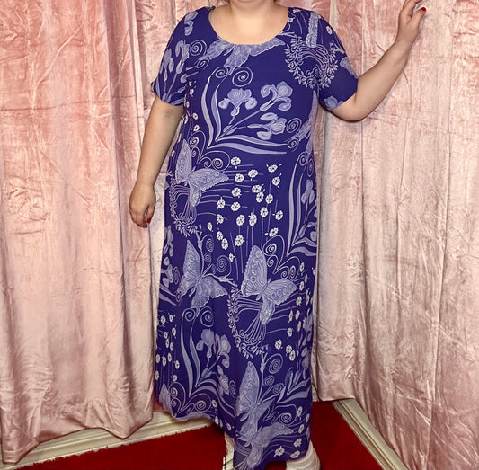Blue Butterfly Dress (XL)