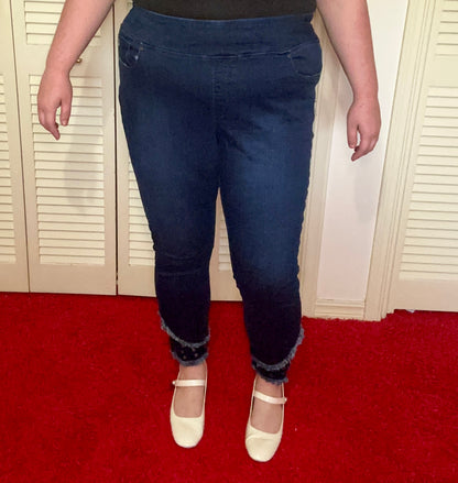 Grommet Blue Skinny Jeans (22W)