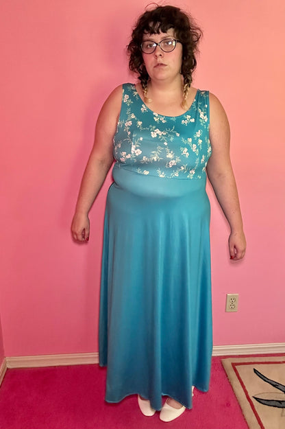 Teal Floral Dress (18/20)