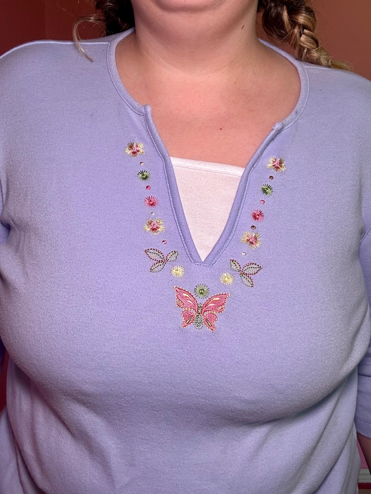 Purple Butterfly Top (L)