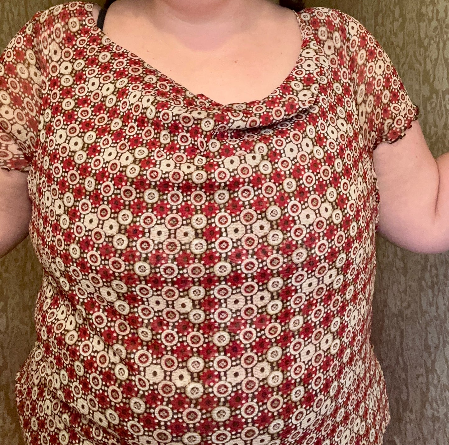 Red Boho Blouse (1X)