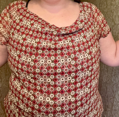 Red Boho Blouse (1X)