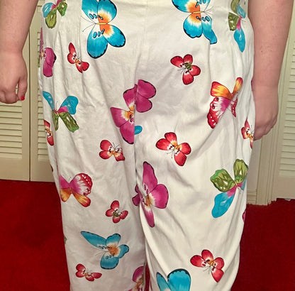Colorful Butterfly Capris (3X)