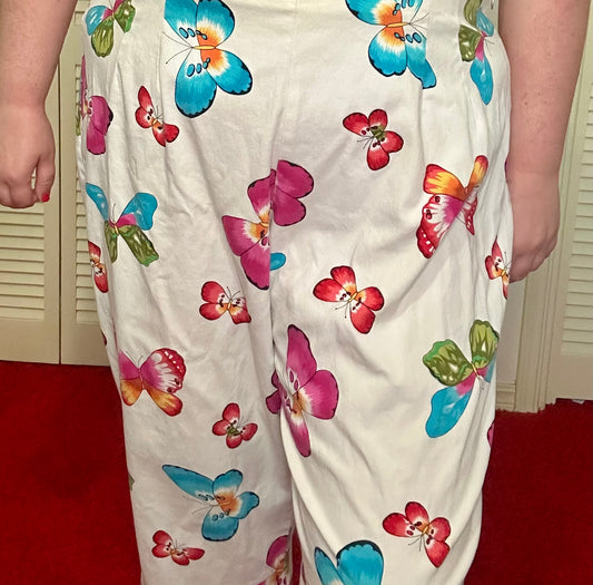 Colorful Butterfly Capris (3X)
