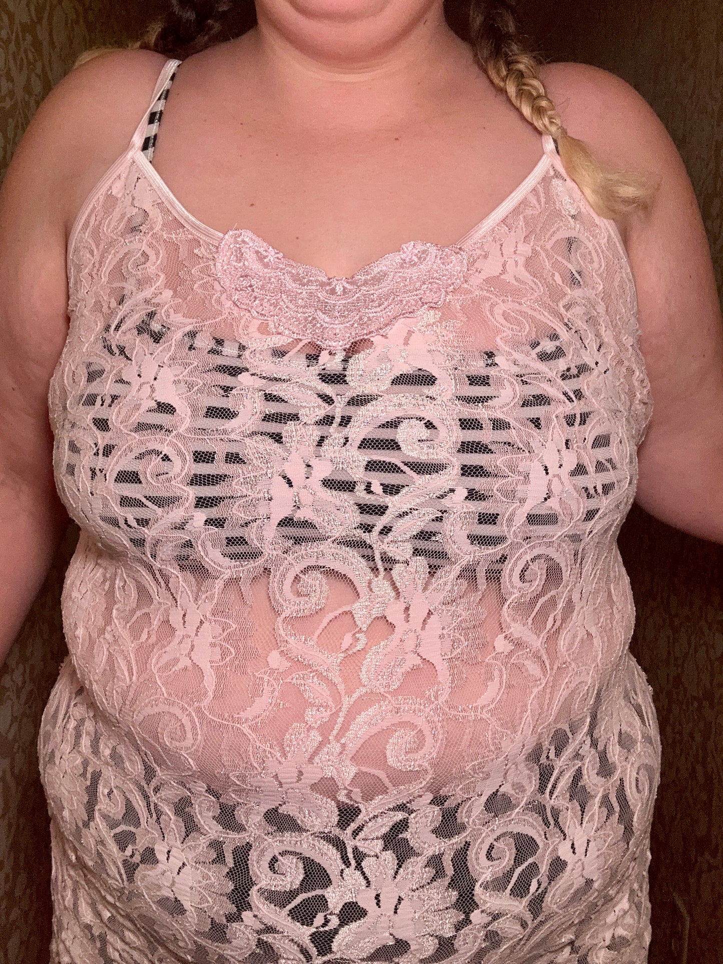 Baby Pink Lace Lingerie (XL)