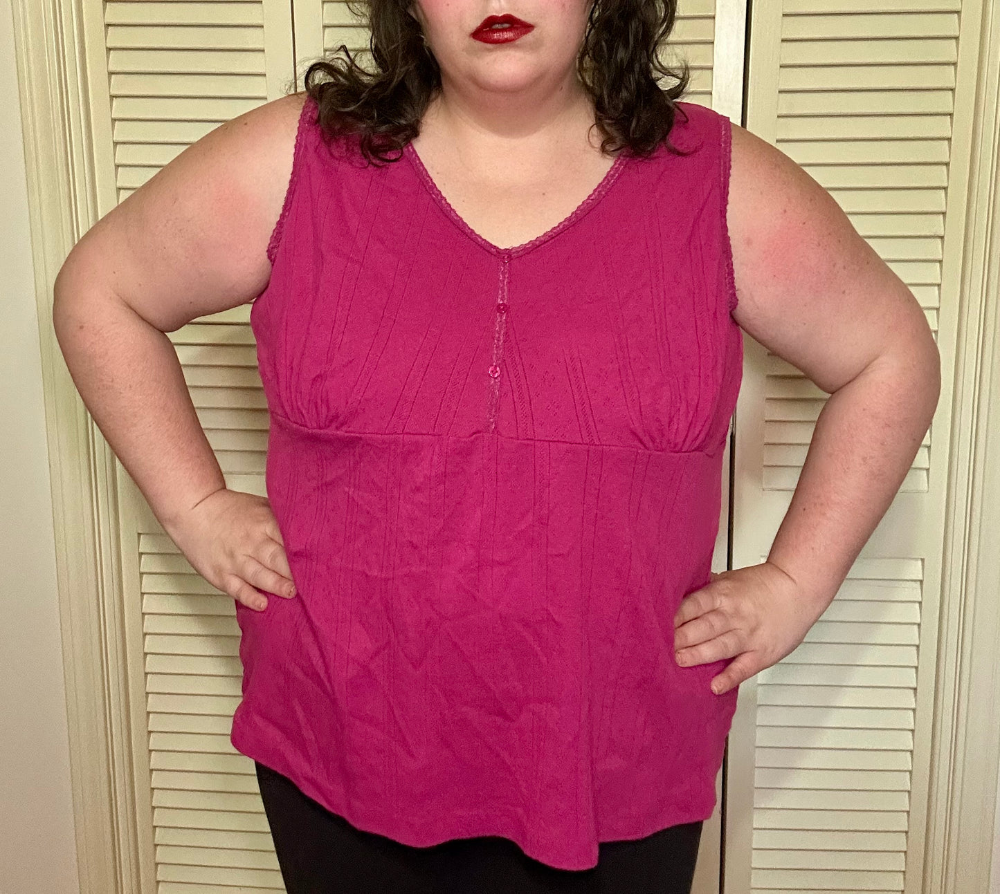 Magenta Babydoll Tank Top (22/24)