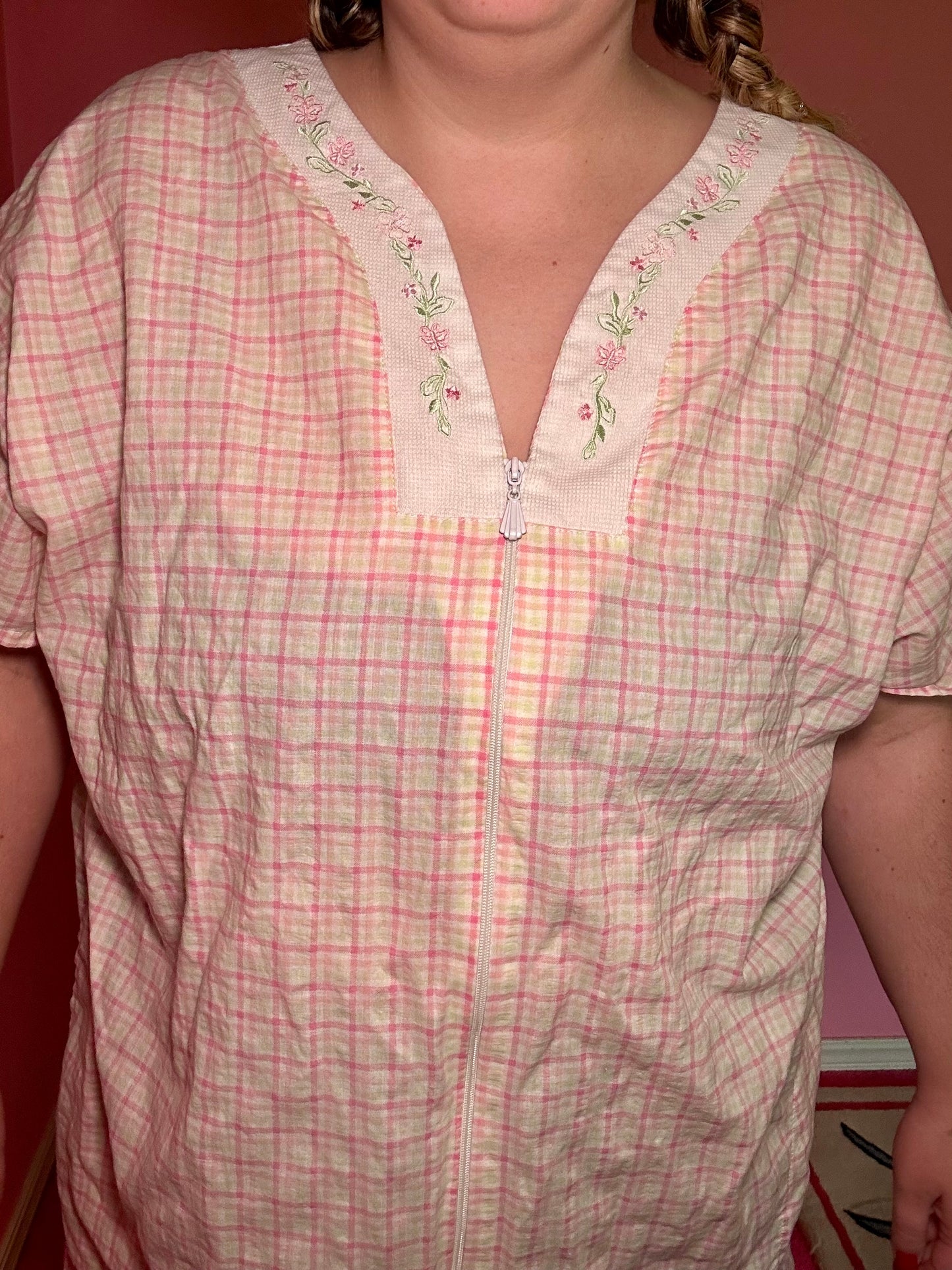 Pink Plaid Nightgown (3X)