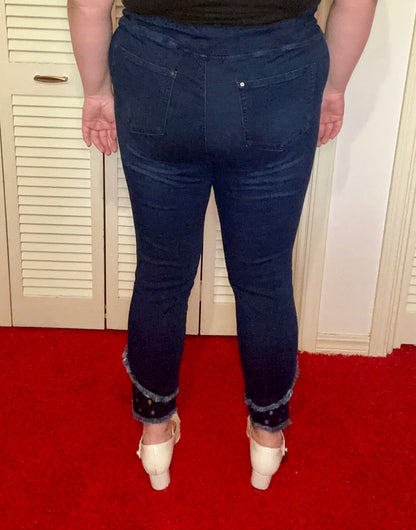 Grommet Blue Skinny Jeans (22W)