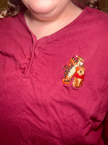 Maroon Pooh Bear Shirt (3X)