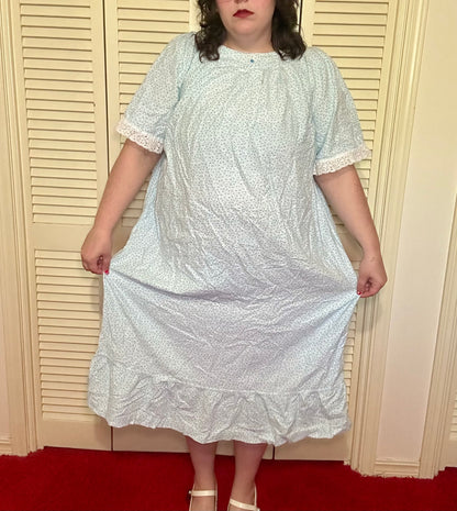 Blue Floral Nightgown (16/18)