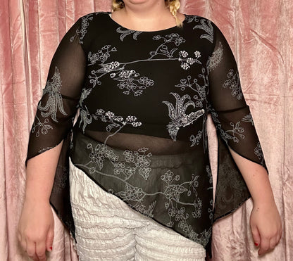 Black Beaded Top (XL)