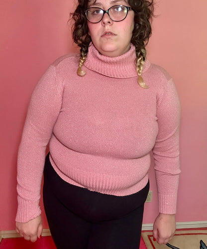 Baby Pink Sparkle Sweater (XL)