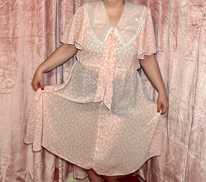 Pink Sheer Sailor Dress (20W)