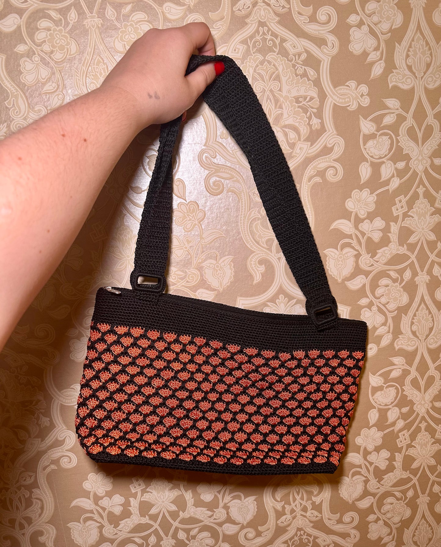 Orange Crochet Purse
