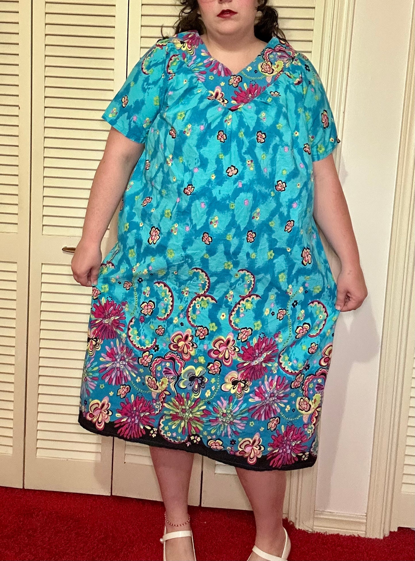 Groovy Teal Nightgown (1X)