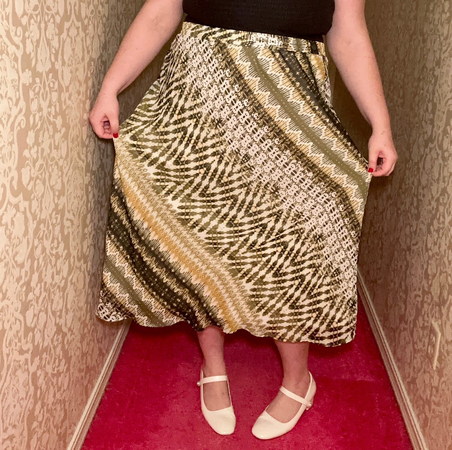 Green Boho Skirt (2X)