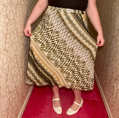Green Boho Skirt (2X)