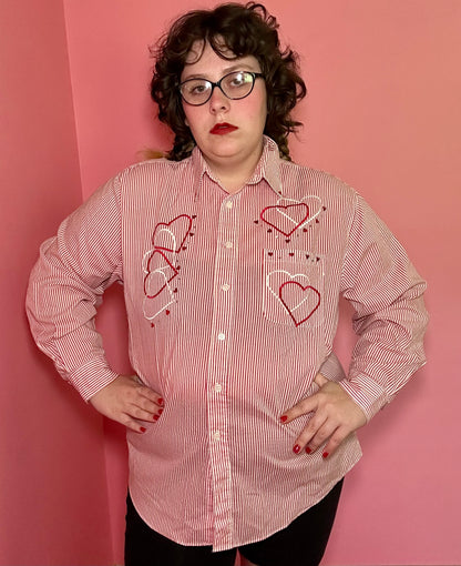 Red Heart Button Up (XL)