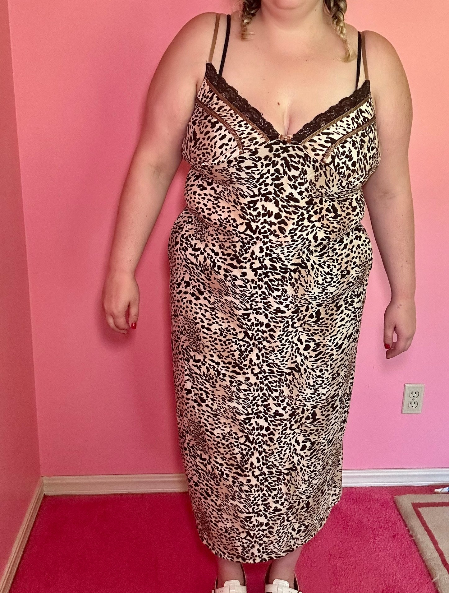 Leopard Slip Dress (L)