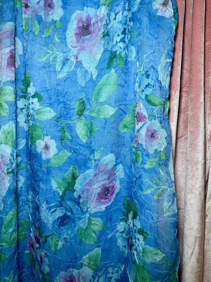 Blue Chiffon Rose Dress (16)
