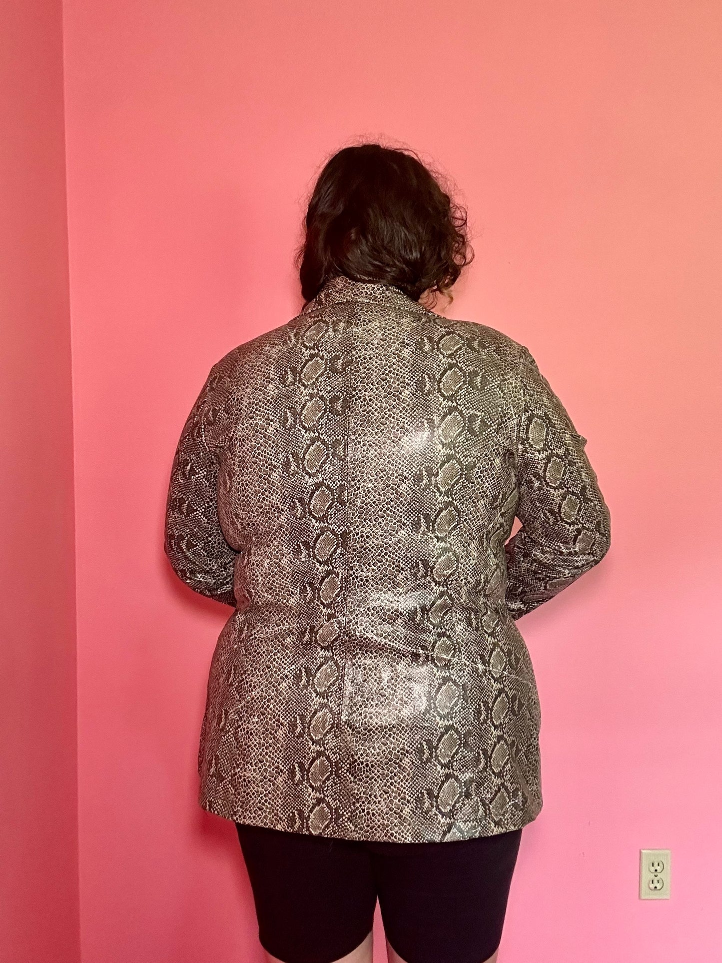Faux Snakeskin Blazer (XL)