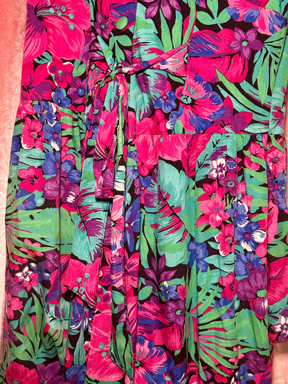 80s Floral Tea Dress (14)