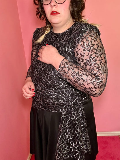 Black Lace 80s Party Dress (16)