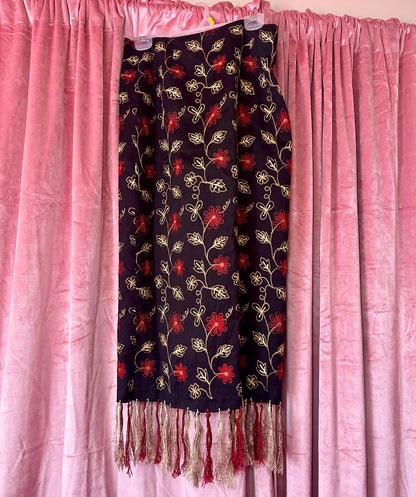 Floral Embroidery Tassel Skirt (12)